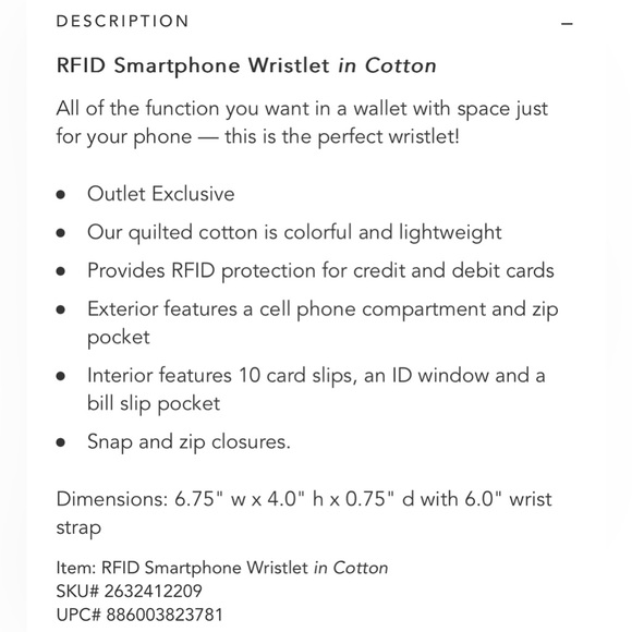 Vera Bradley RFID smartphone wristlet in Stellar Paisley - Picture 3 of 4